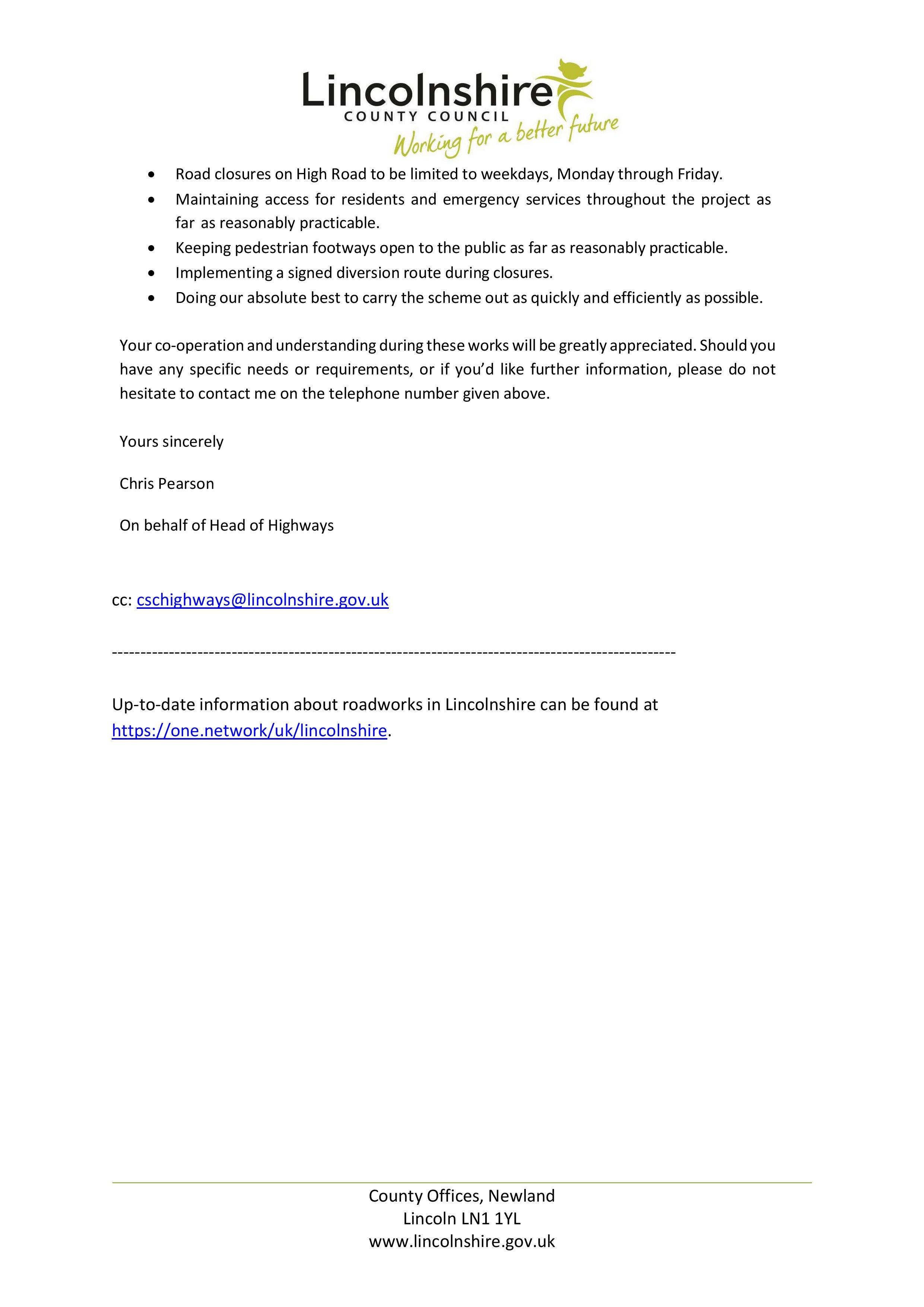 Advanced notification of works jul24 2